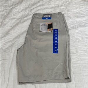 Greg Norman Collection Men’s Flat Front Shorts - Light Taupe